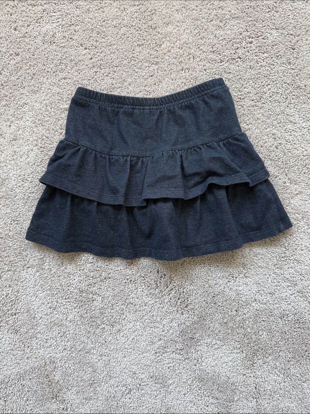 Denim Ruffle Skirt